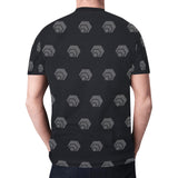 Hex Black & Grey Men's All Over Print Mesh T-shirt