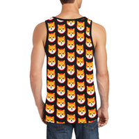 Shiba Inu Black Men's All Over Print Tank Top