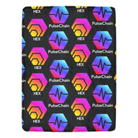 Hex Pulse TEXT Black Ultra-Soft Micro Fleece Blanket 60" x 80"