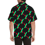 PulseX Black Men's All Over Print Hawaiian Shirt