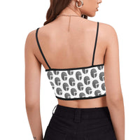 Future 3d WHT Women's Spaghetti Strap Crop Top