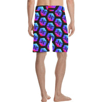 Pulse Black Men's All Over Print Casual Shorts