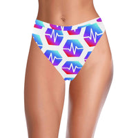 Pulse High-Waisted High-Cut Bikini Bottom