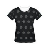 Hex Black & Grey Women's All Over Print T-shirt