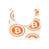 Bitcoin Orange Women's All Over Print Sports Bra