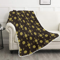 5555 Pom Pom Fringe Blanket 60"x80"