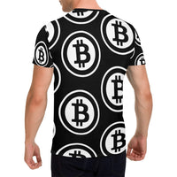 Bitcoin Black Men's All Over Print T-shirt