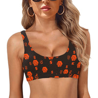 5555 Orange Sport Bikini Top