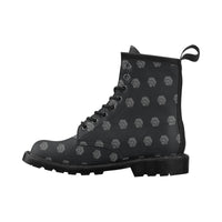 Hex Black & Grey Men's PU Leather Martens Boots