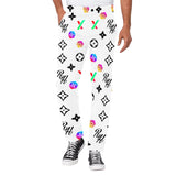 RH HPX Color Black Men's All Over Print Casual Trousers