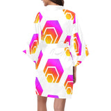 Hex Tapered Women's Short Kimono Robe