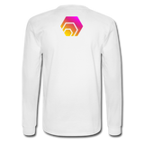Hex Logo Men's Long Sleeve T-Shirt - white