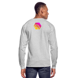 Hex Logo Men's Long Sleeve T-Shirt - heather gray