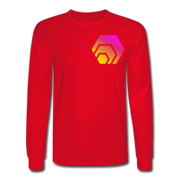 Hex Logo Men's Long Sleeve T-Shirt - red