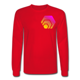 Hex Logo Men's Long Sleeve T-Shirt - red