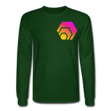 Hex Logo Men's Long Sleeve T-Shirt - forest green